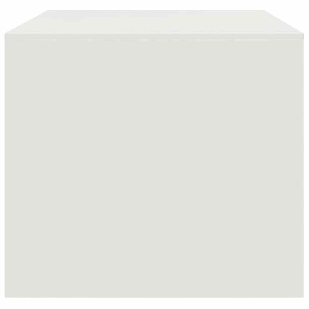 Mesa de centro 67x50x44 cm aço branco