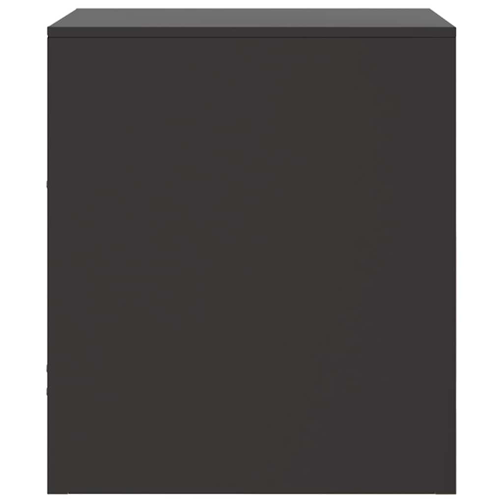 Mesas de cabeceira 2 pcs 34,5x39x44 cm aço preto