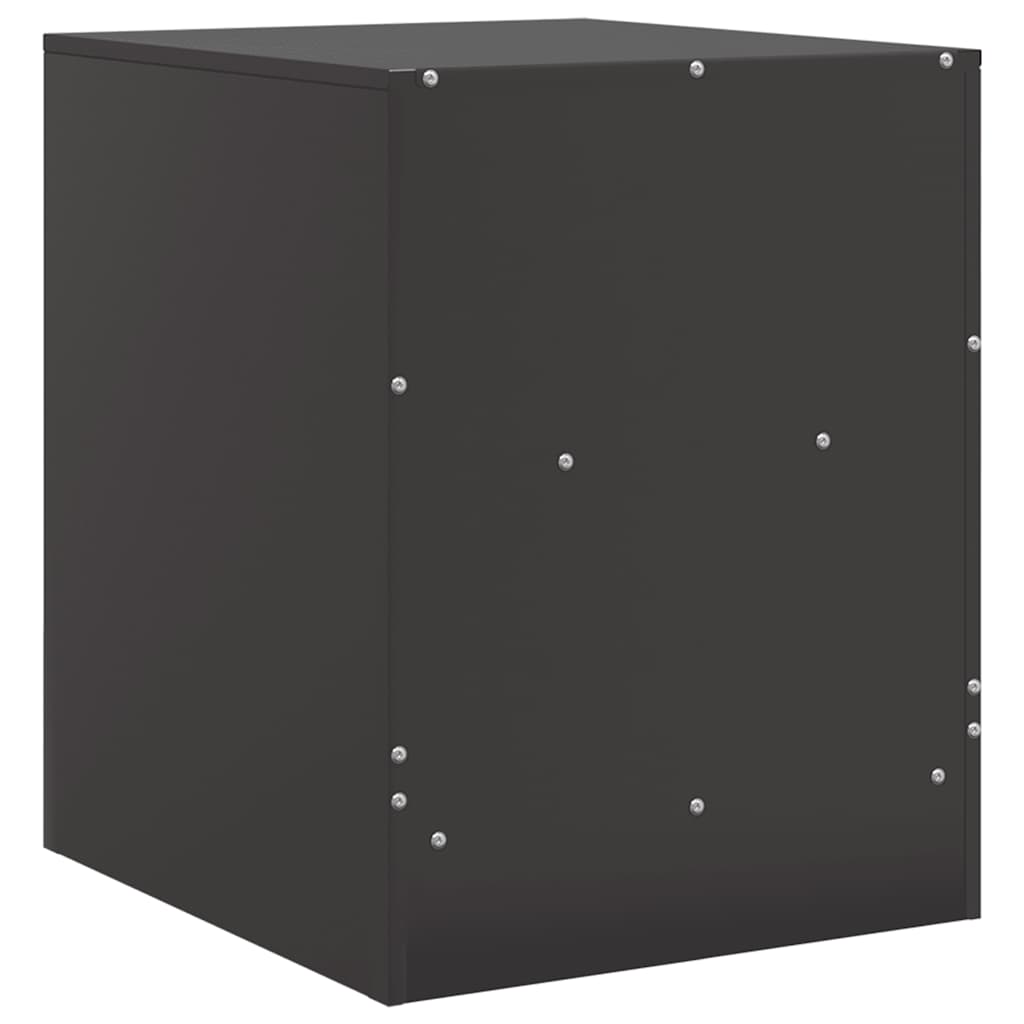 Mesas de cabeceira 2 pcs 34,5x39x44 cm aço preto