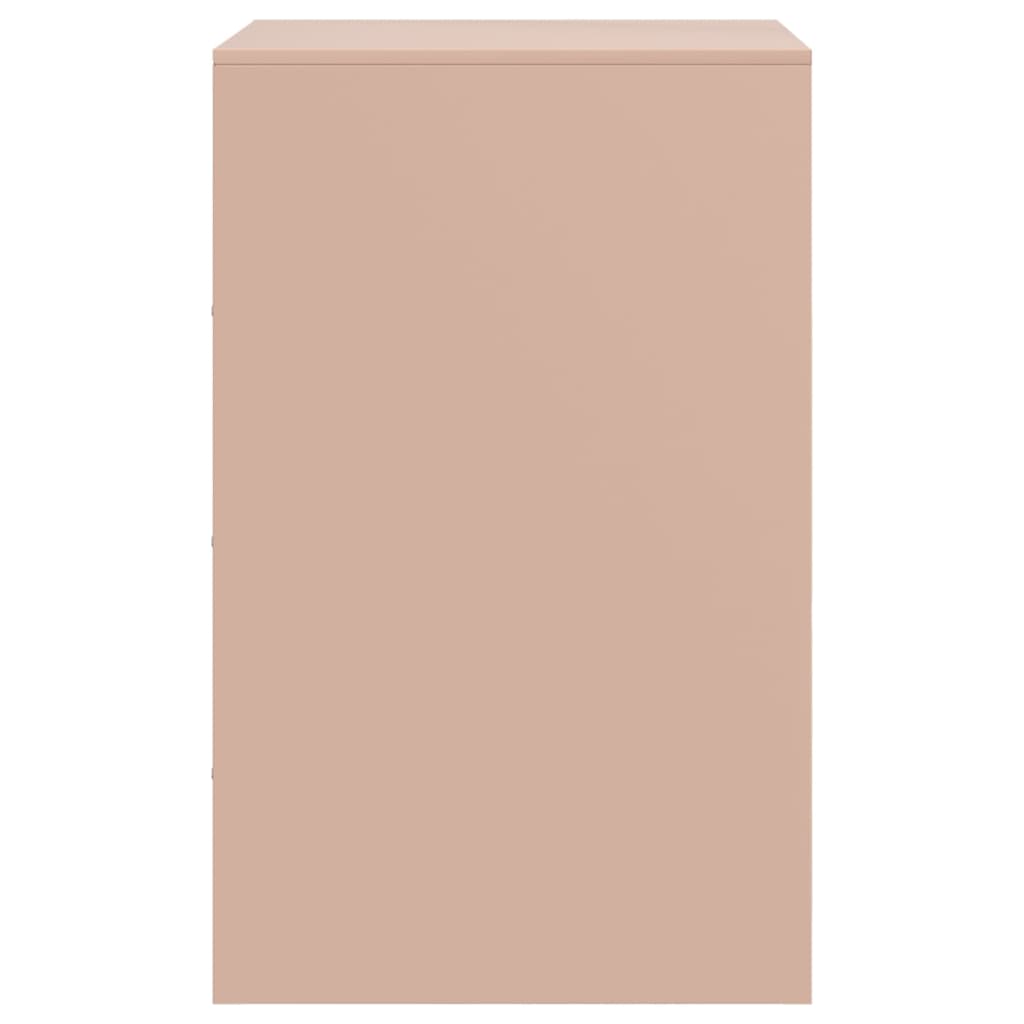 Mesa de cabeceira 34,5x39x62 cm aço rosa