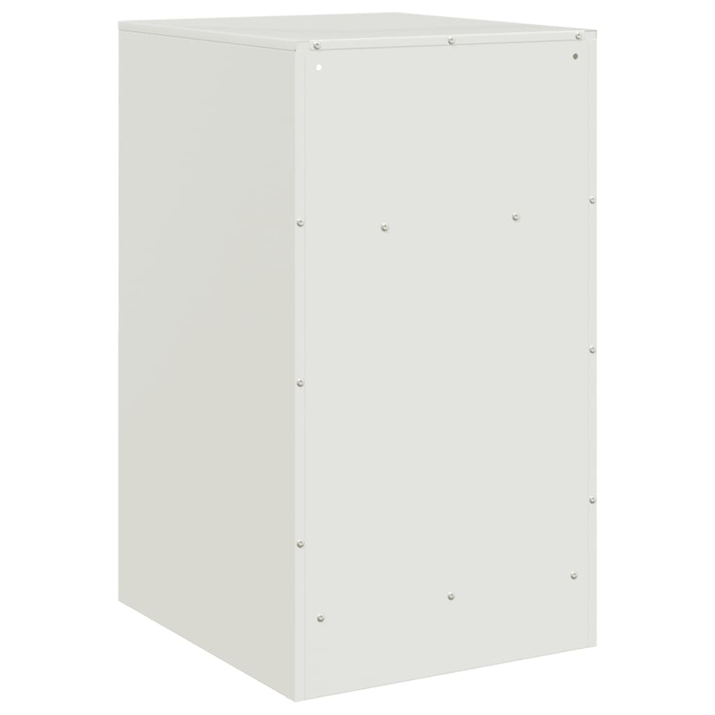 Mesas de cabeceira 2 pcs 34,5x39x62 cm aço branco