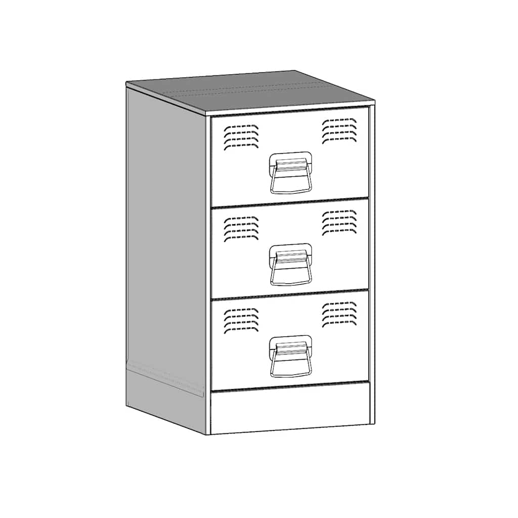 Mesa de cabeceira 34,5x39x62 cm aço preto