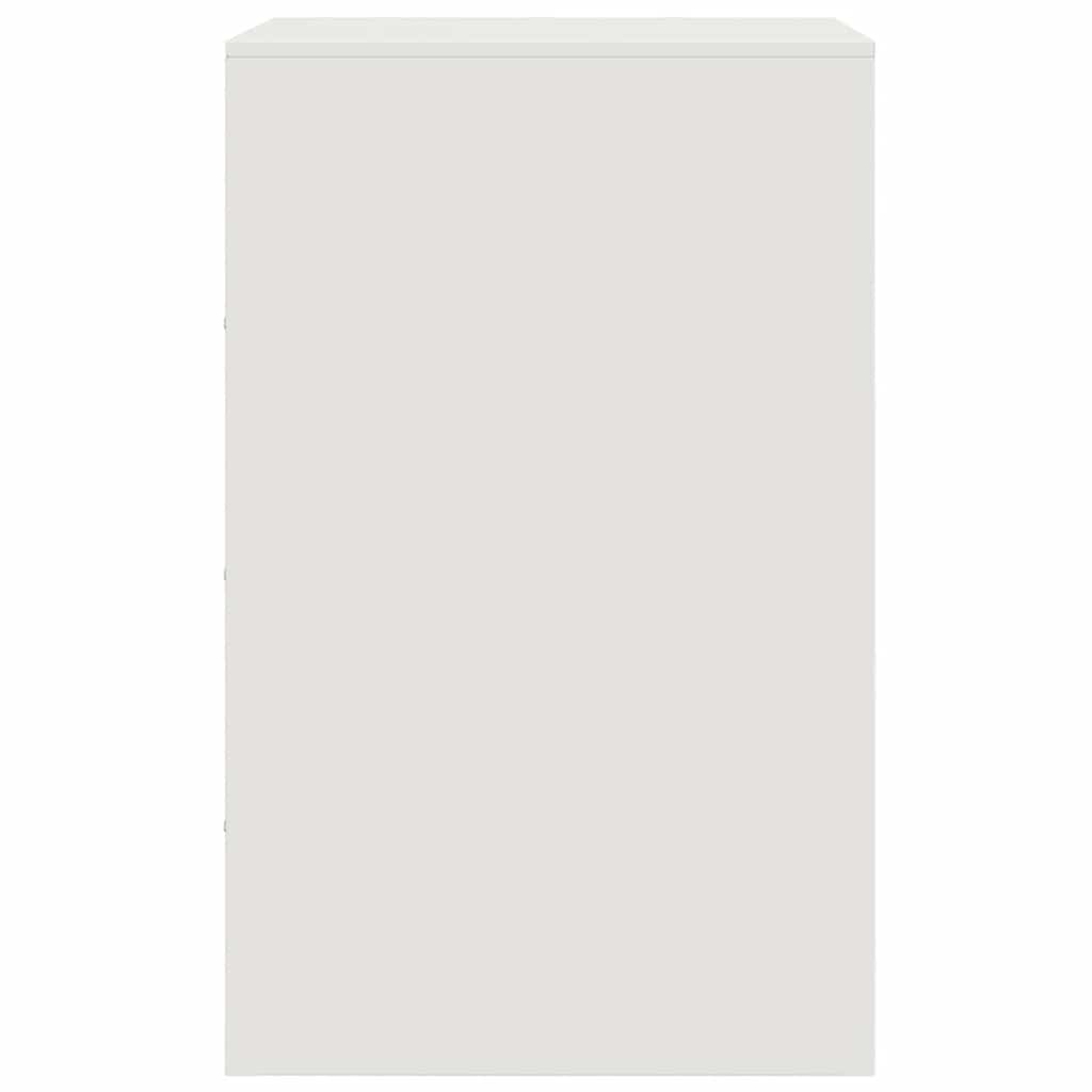 Mesa de cabeceira 34,5x39x62 cm aço branco