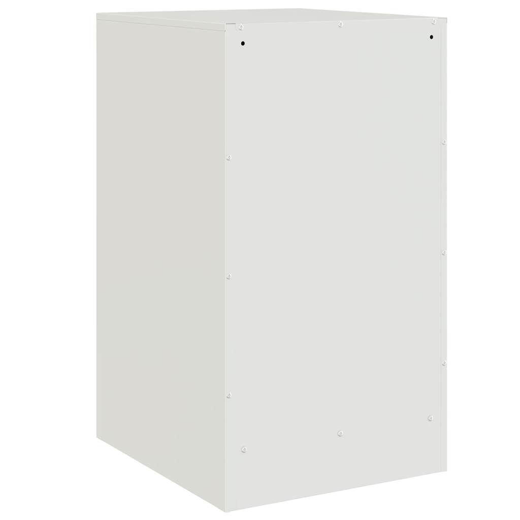 Mesas de cabeceira 2 pcs 34,5x39x62 cm aço branco