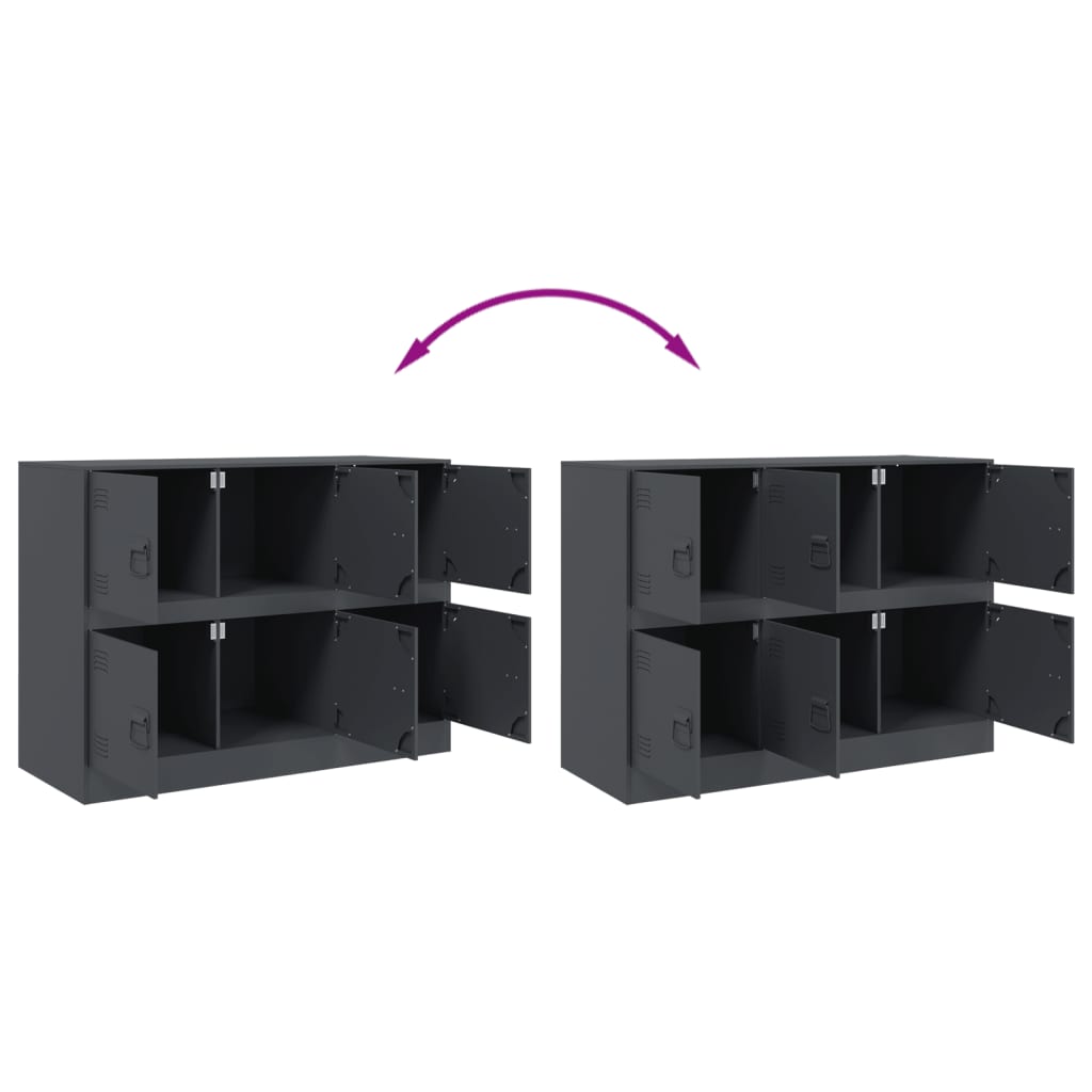 Aparador 99x39x73 cm aço antracite