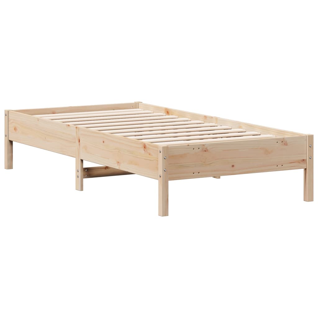 Cama sem colchão 75x190 cm madeira de pinho maciça