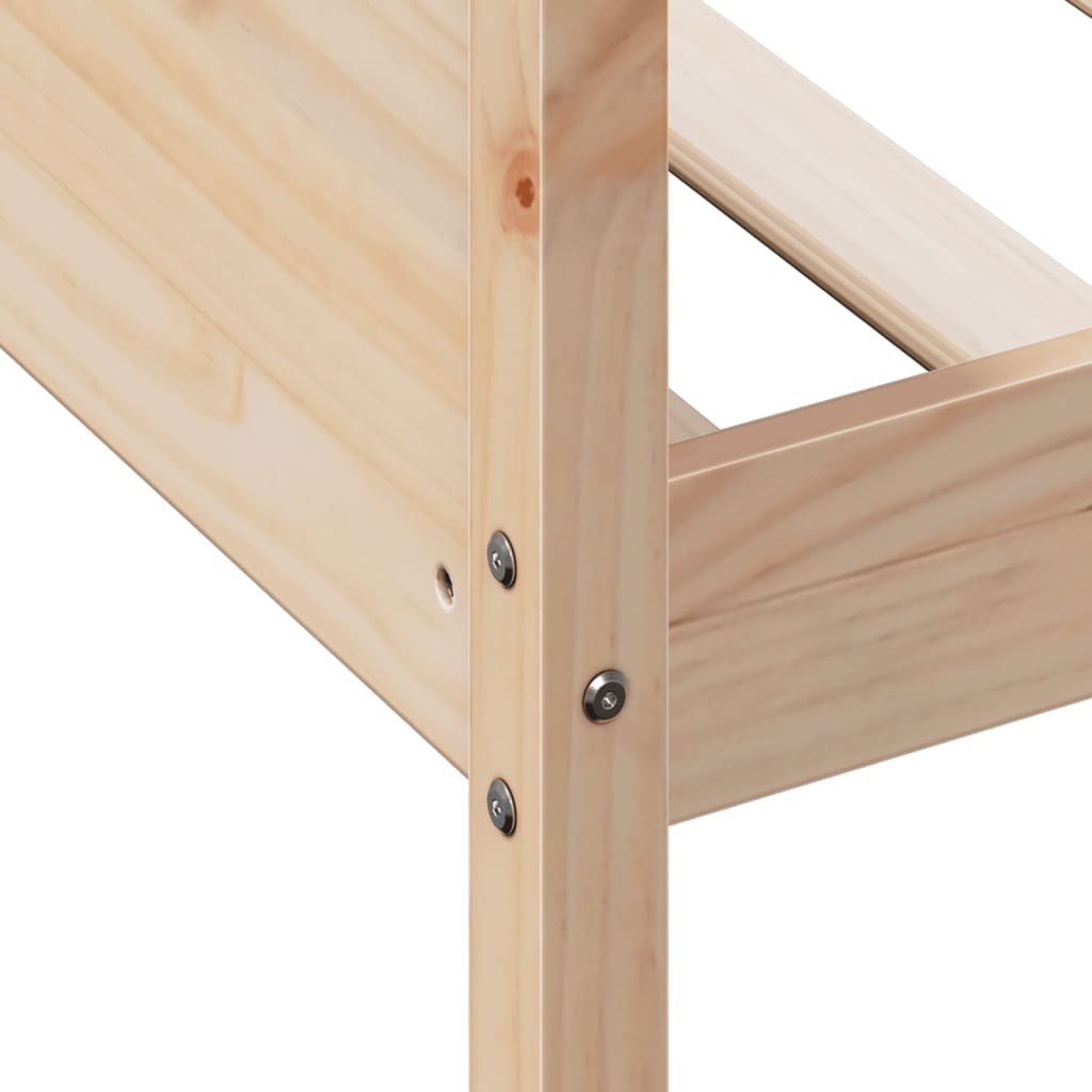 Sofá-cama sem colchão 90x200 cm madeira de pinho maciça