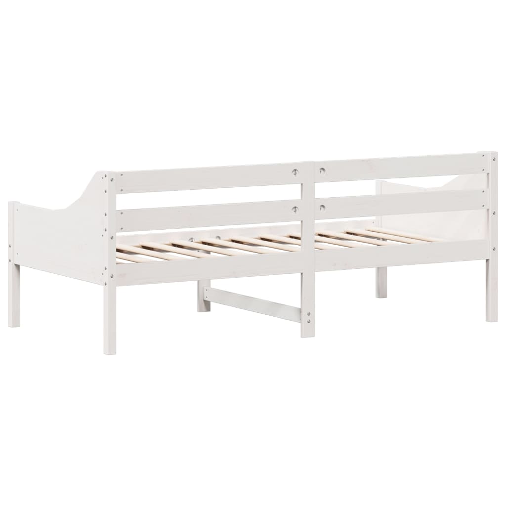 Sofá-cama sem colchão 90x190 cm madeira de pinho maciça branco