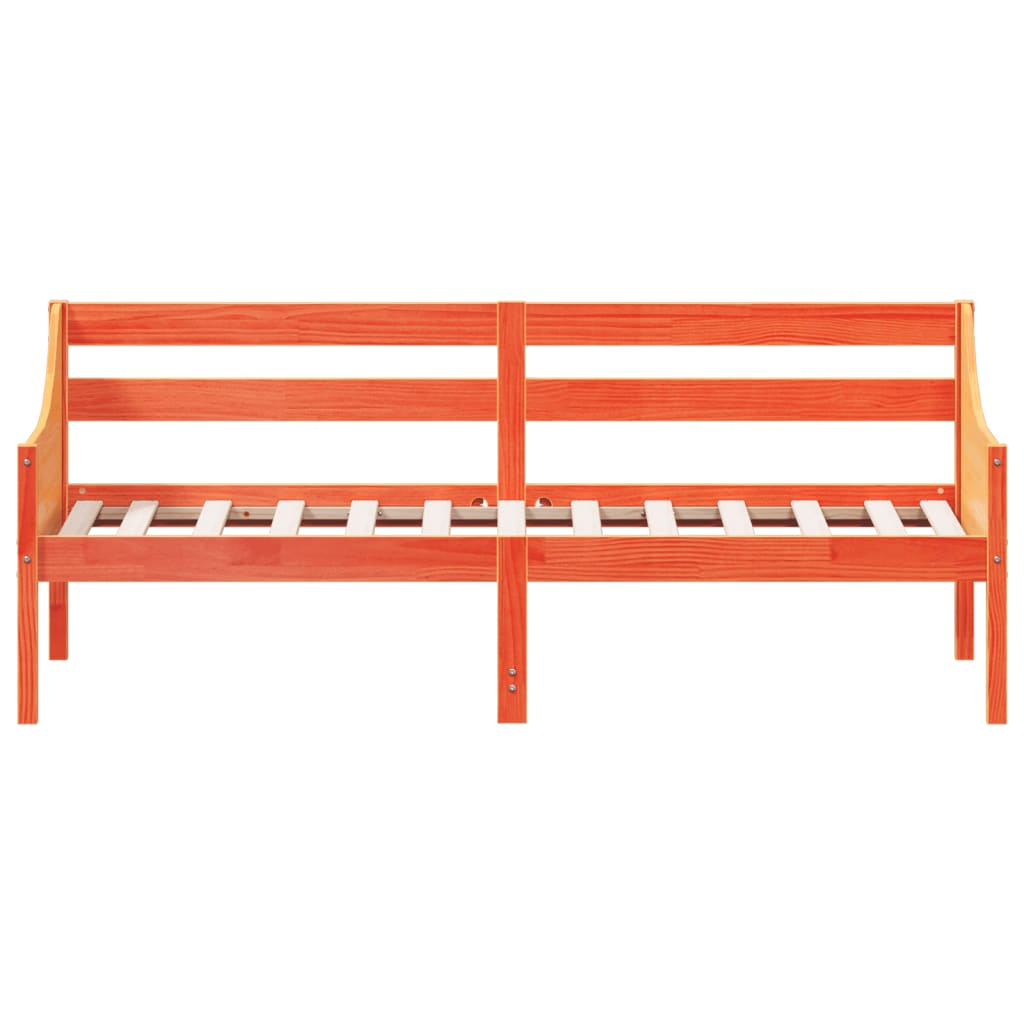 Sofá-cama sem colchão 90x190 cm pinho maciço castanho-mel