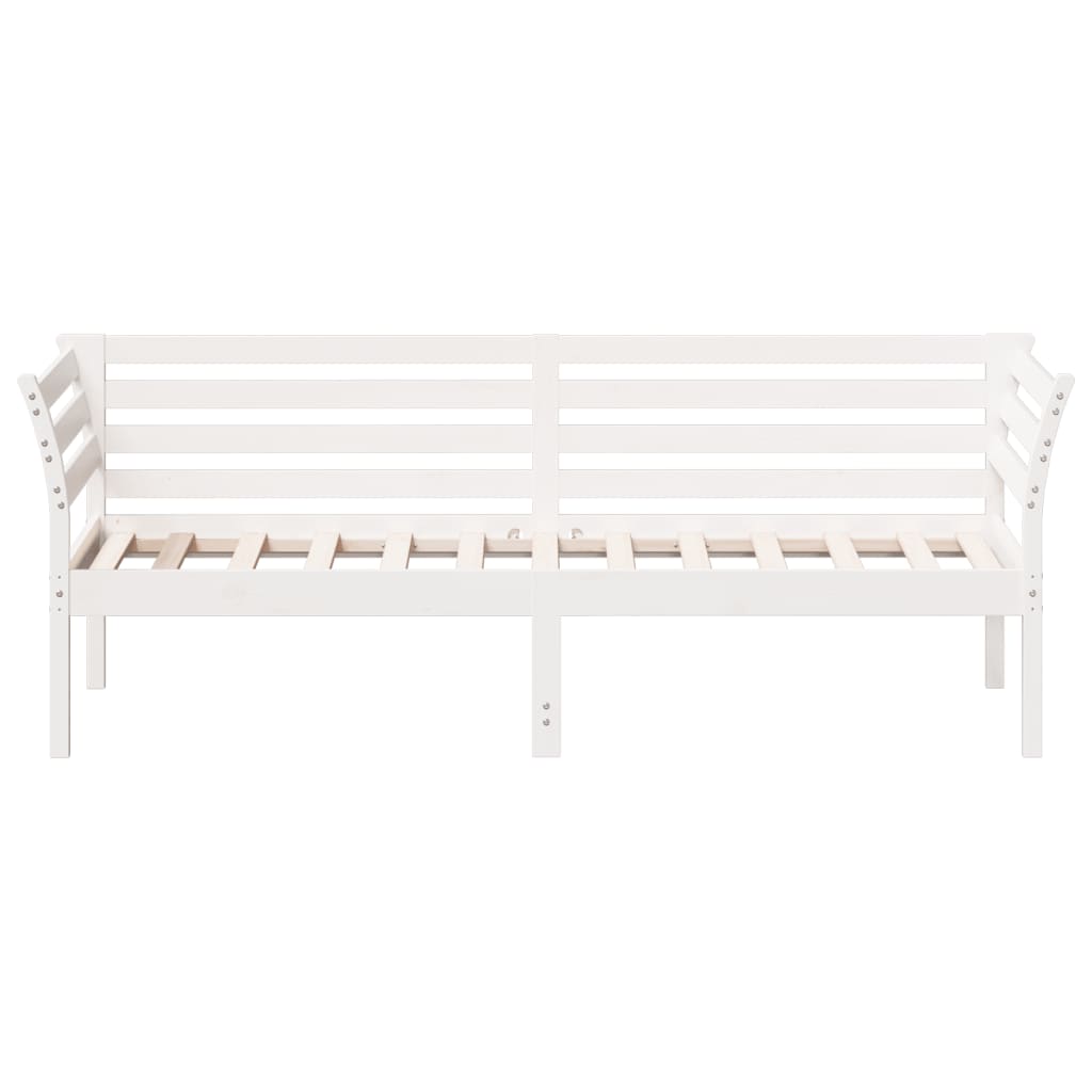 Sofá-cama sem colchão 90x190 cm madeira de pinho maciça branco