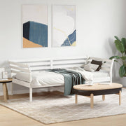 Sofá-cama sem colchão 90x190 cm madeira de pinho maciça branco
