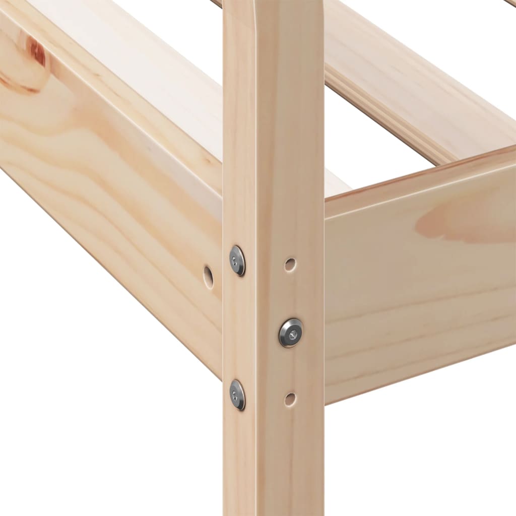 Espreguiçadeira sem colchão 75x190 cm pinho de madeira maciça