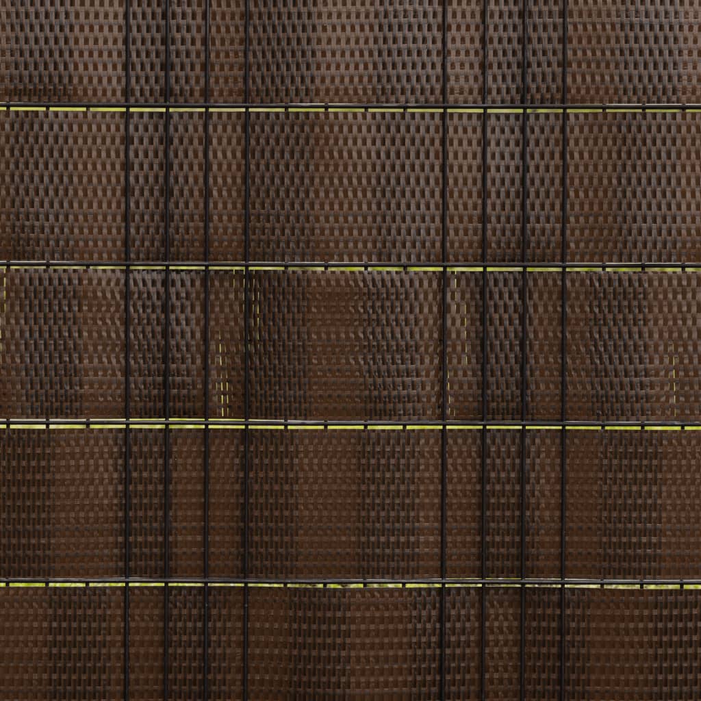 Telas de varanda 10 pcs 255x19 cm vime PE antracite