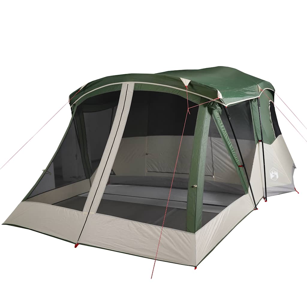Tenda de campismo c/ avançado para 4 pessoas impermeável verde