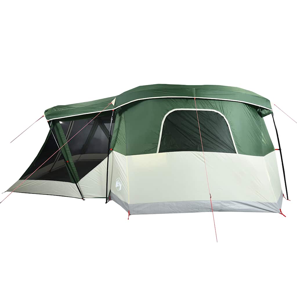 Tenda de campismo c/ avançado para 4 pessoas impermeável verde