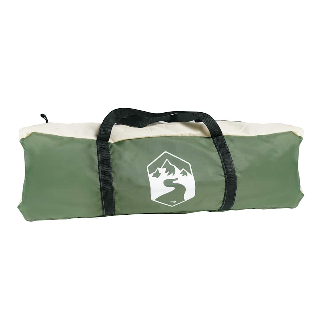 Tenda de campismo c/ avançado para 4 pessoas impermeável verde