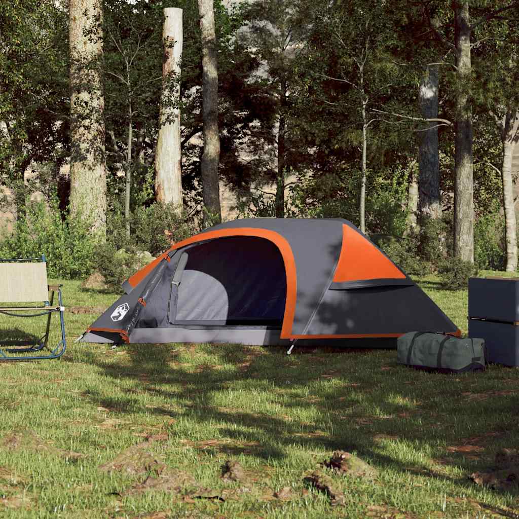 Tenda de campismo cúpula p/ 1 pessoa impermeável laranja