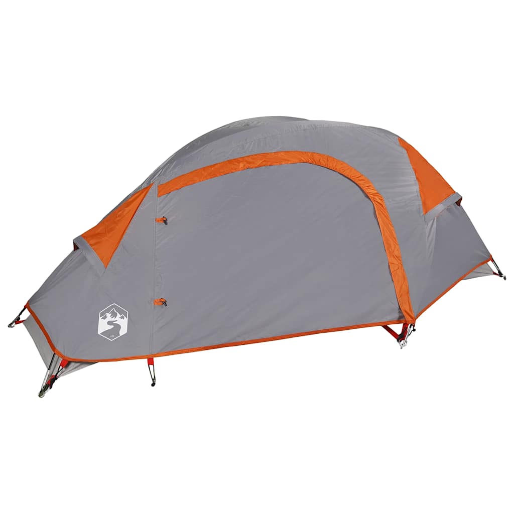 Tenda de campismo cúpula p/ 1 pessoa impermeável laranja