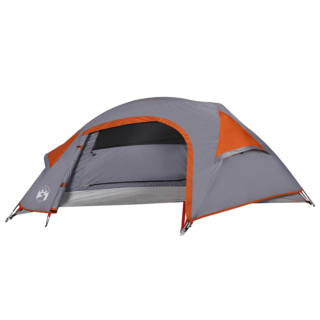 Tenda de campismo cúpula p/ 1 pessoa impermeável laranja