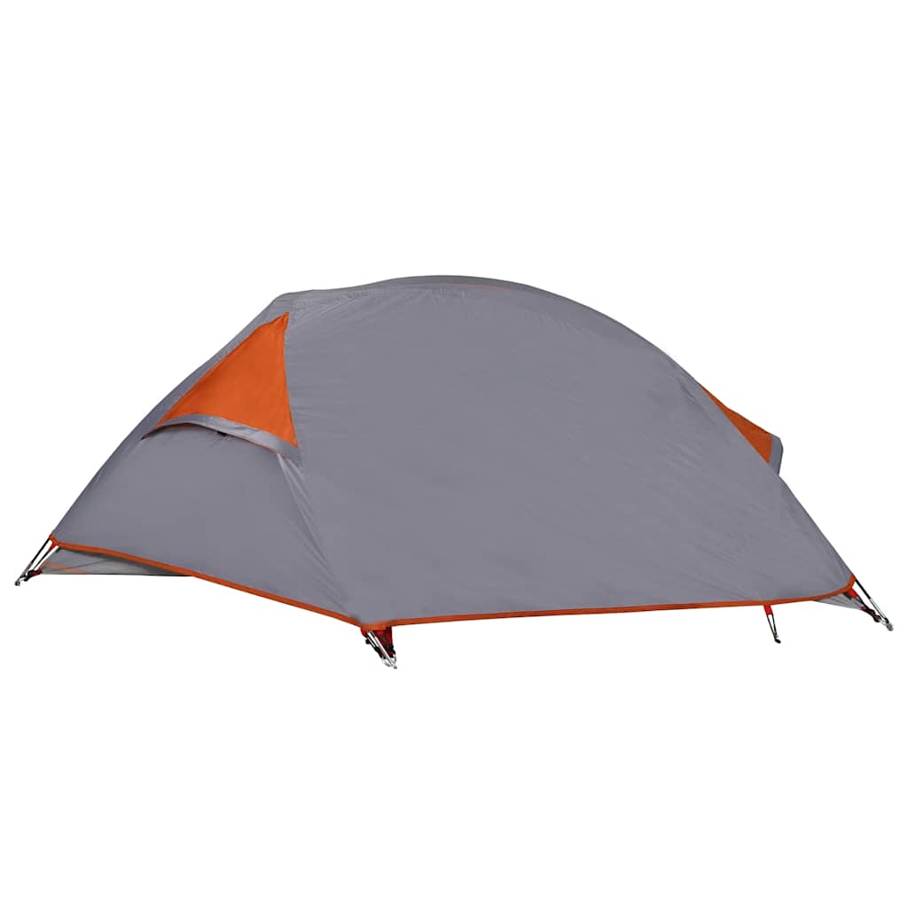Tenda de campismo cúpula p/ 1 pessoa impermeável laranja
