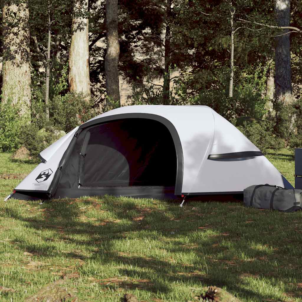 Tenda de campismo cúpula p/ 1 pessoa opaca impermeável branco