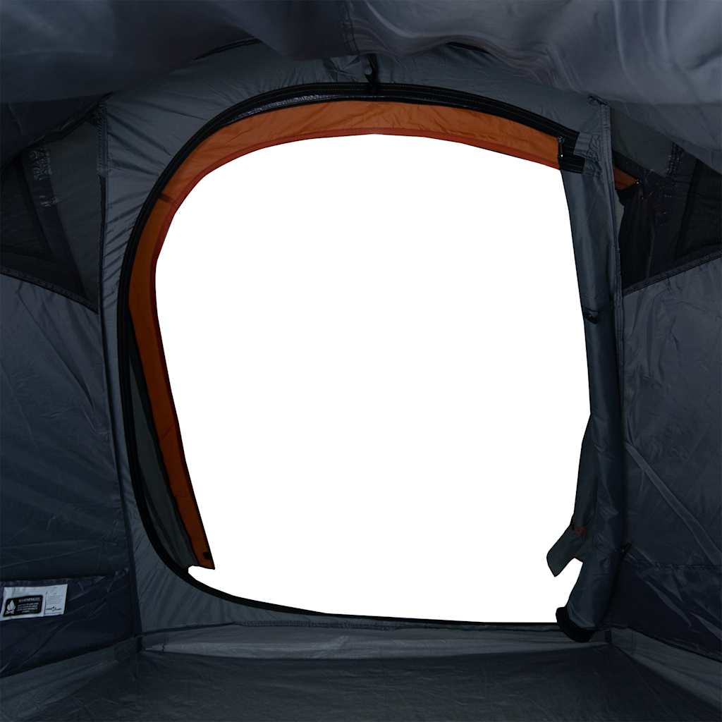 Tenda de campismo túnel p/ 2 pessoas impermeável cinza/laranja