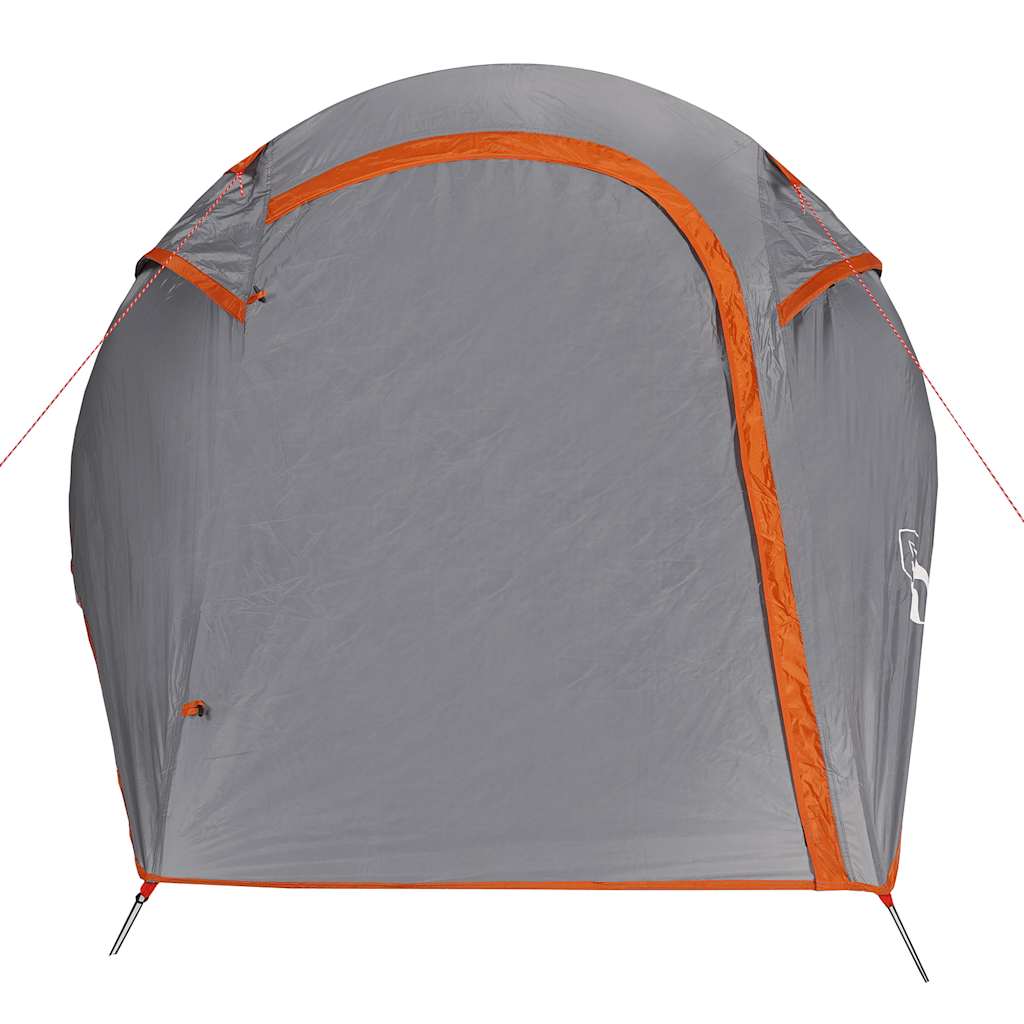 Tenda de campismo túnel p/ 2 pessoas impermeável cinza/laranja