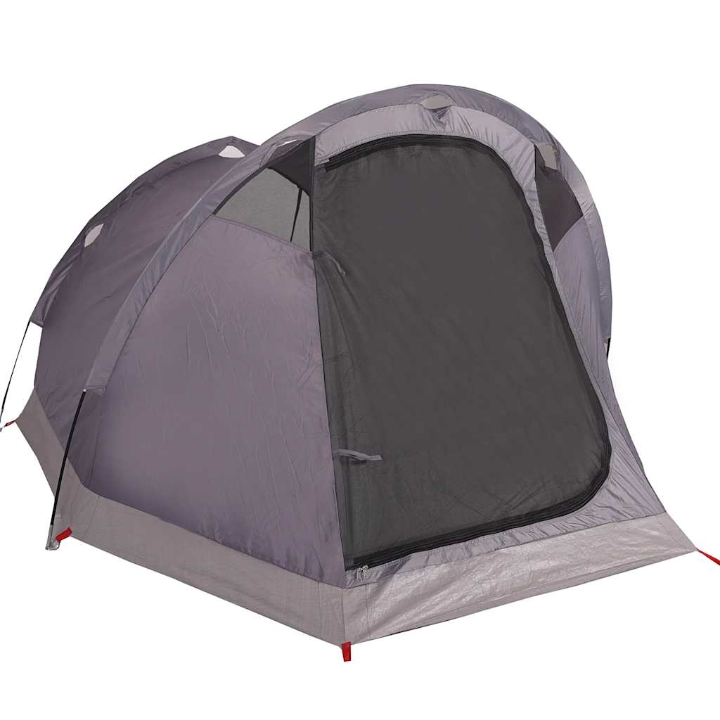 Tenda de campismo túnel p/ 2 pessoas impermeável cinza/laranja