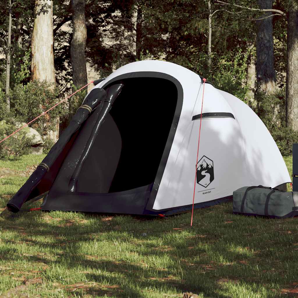 Tenda de campismo túnel p/ 2 pessoas opaca impermeável branco