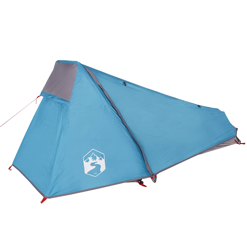 Tenda de campismo túnel para 1 pessoa impermeável azul