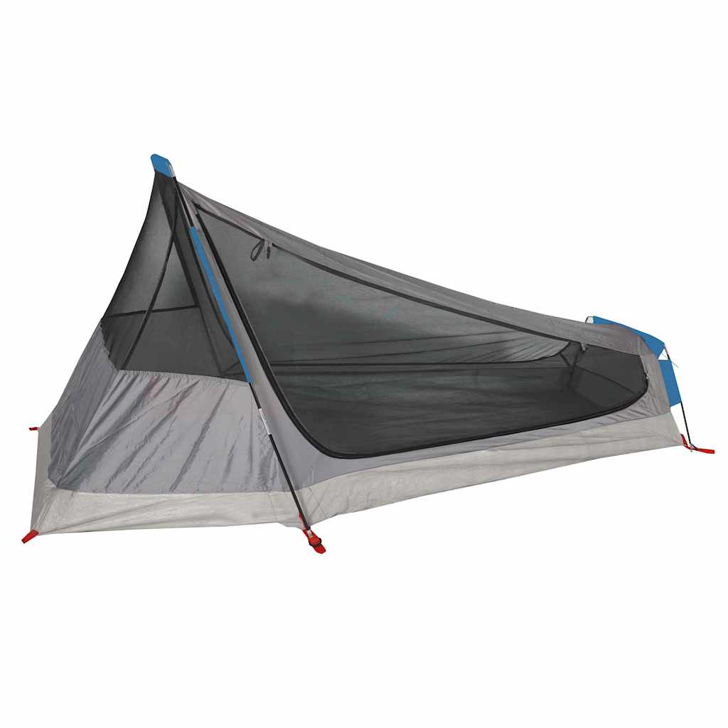 Tenda de campismo túnel para 1 pessoa impermeável azul