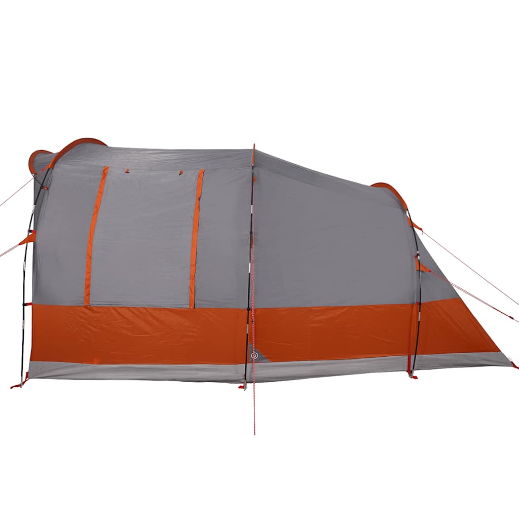Tenda de campismo túnel p/ 3 pessoas impermeável cinza/laranja