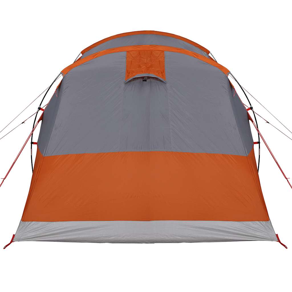 Tenda de campismo túnel p/ 3 pessoas impermeável cinza/laranja