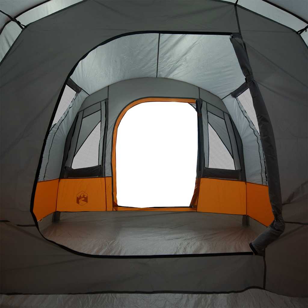 Tenda de campismo túnel p/ 3 pessoas impermeável cinza/laranja