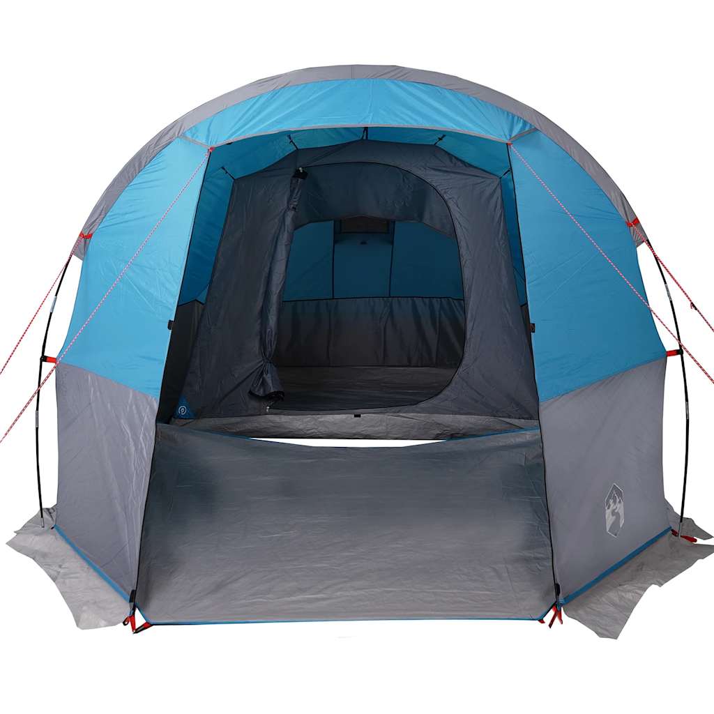 Tenda de campismo túnel para 4 pessoas impermeável azul