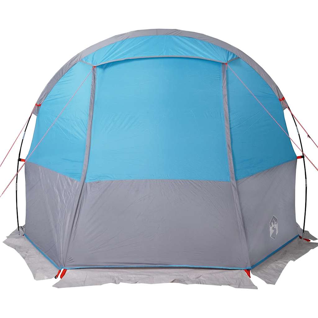 Tenda de campismo túnel para 4 pessoas impermeável azul