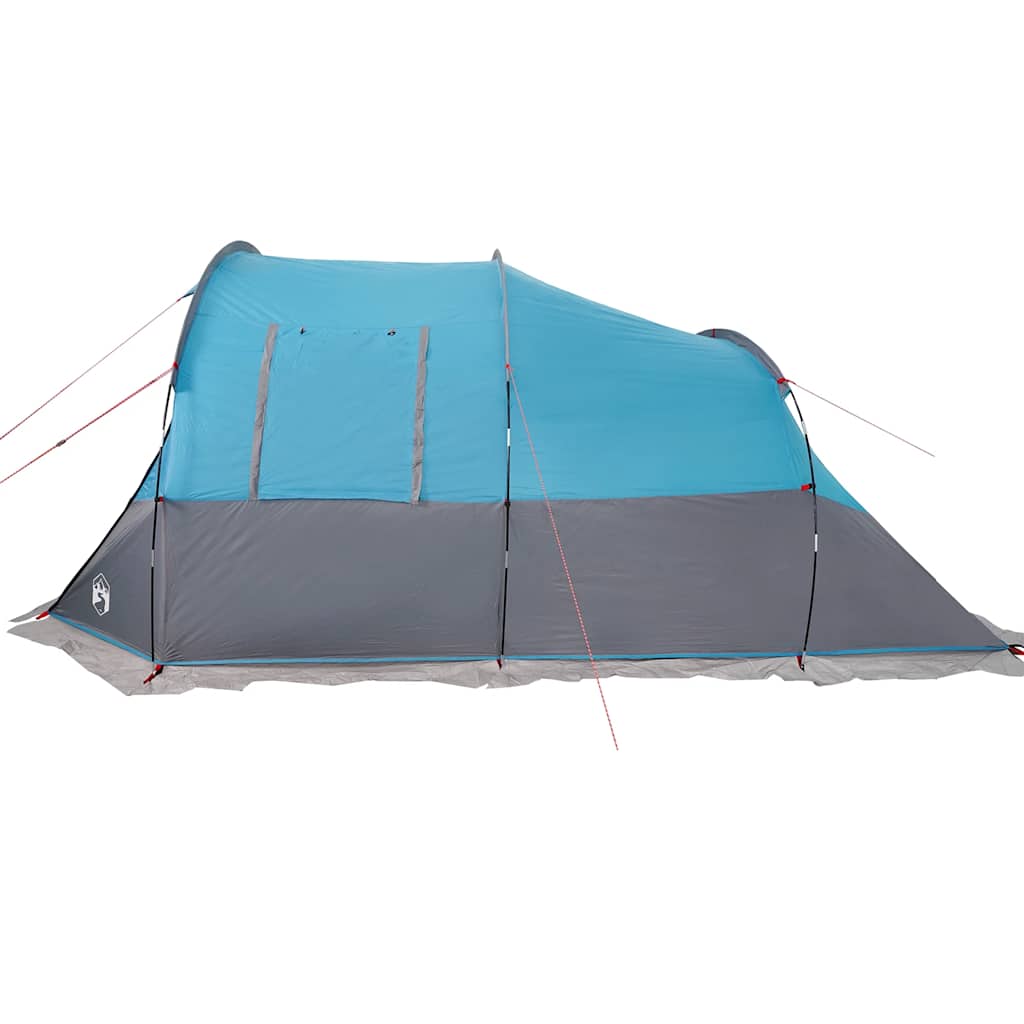 Tenda de campismo túnel para 4 pessoas impermeável azul
