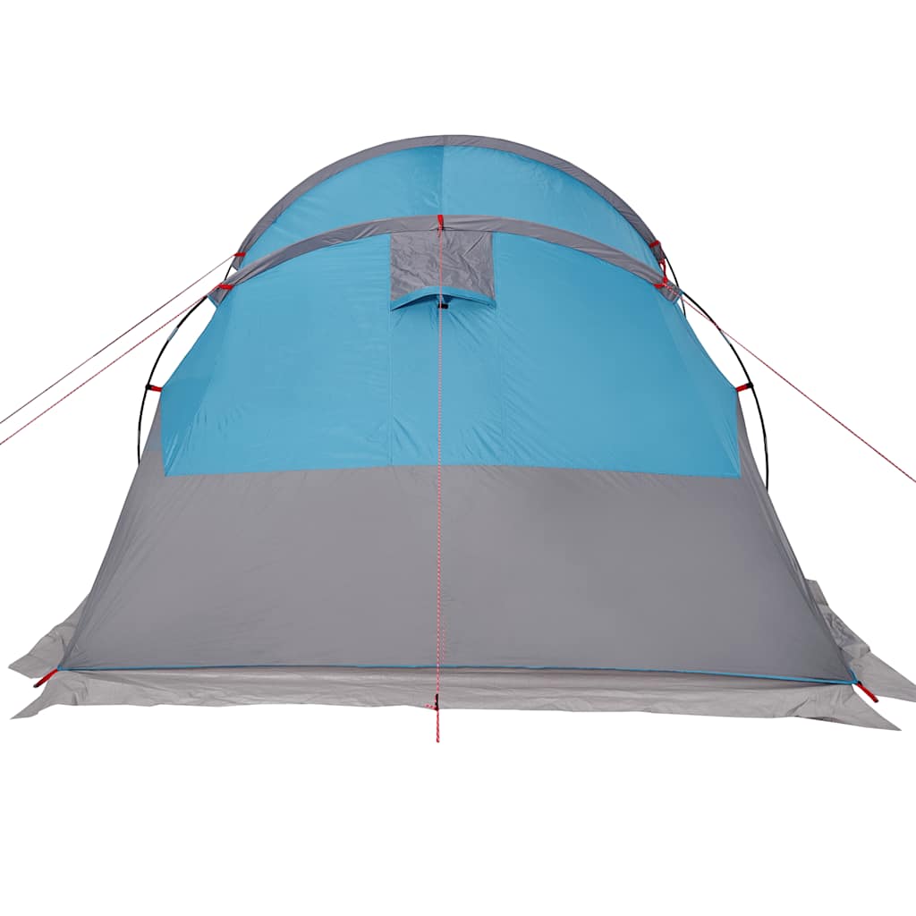 Tenda de campismo túnel para 4 pessoas impermeável azul