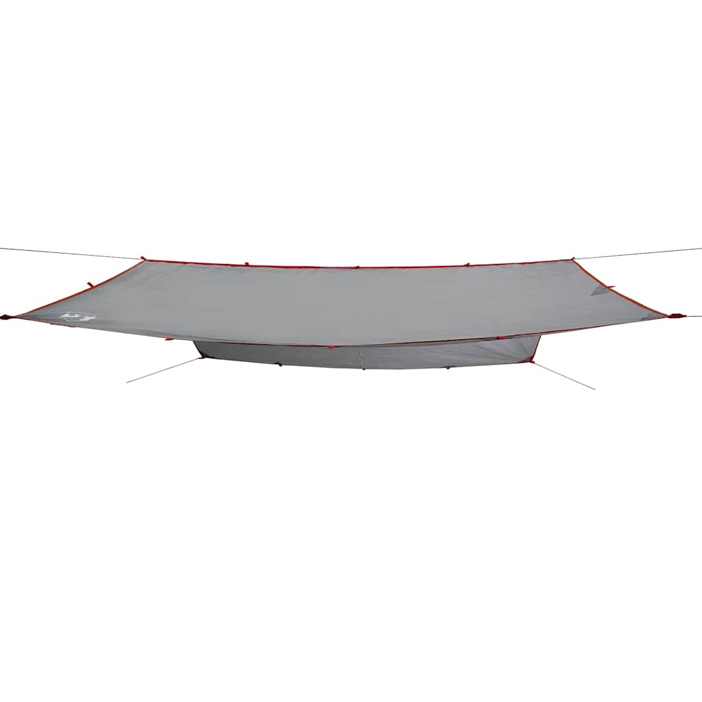 Lona de campismo 300x294 cm impermeável cinzento e laranja