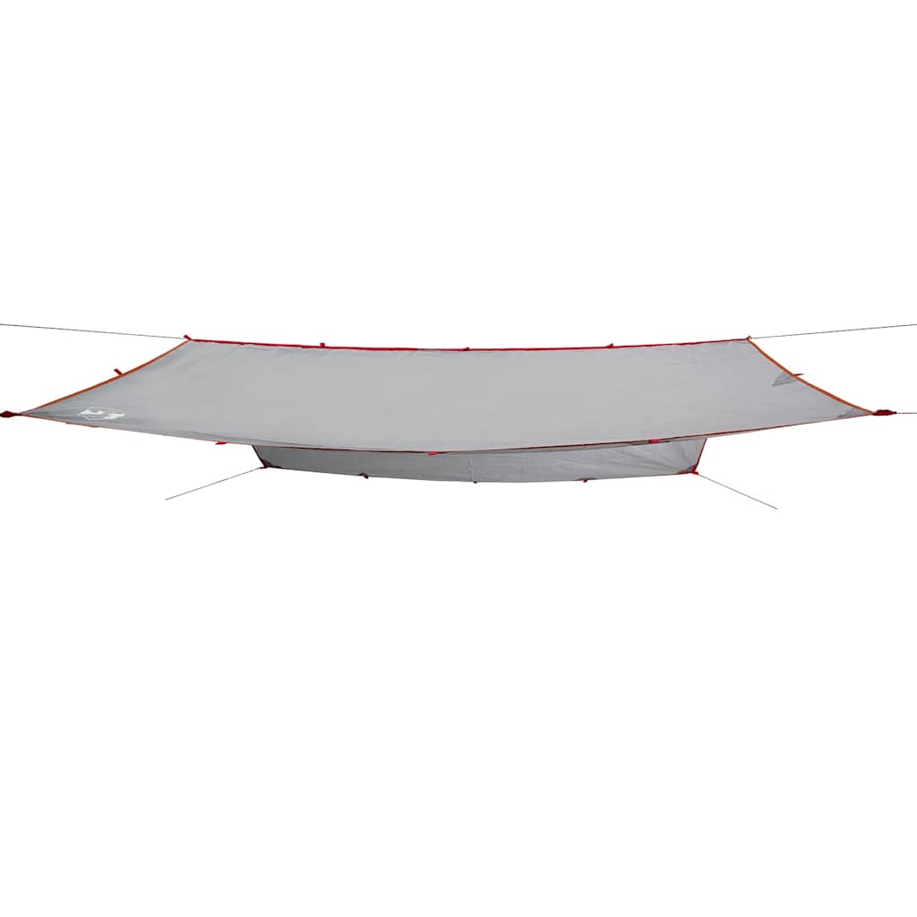 Lona de campismo 300x294 cm impermeável cinzento e laranja