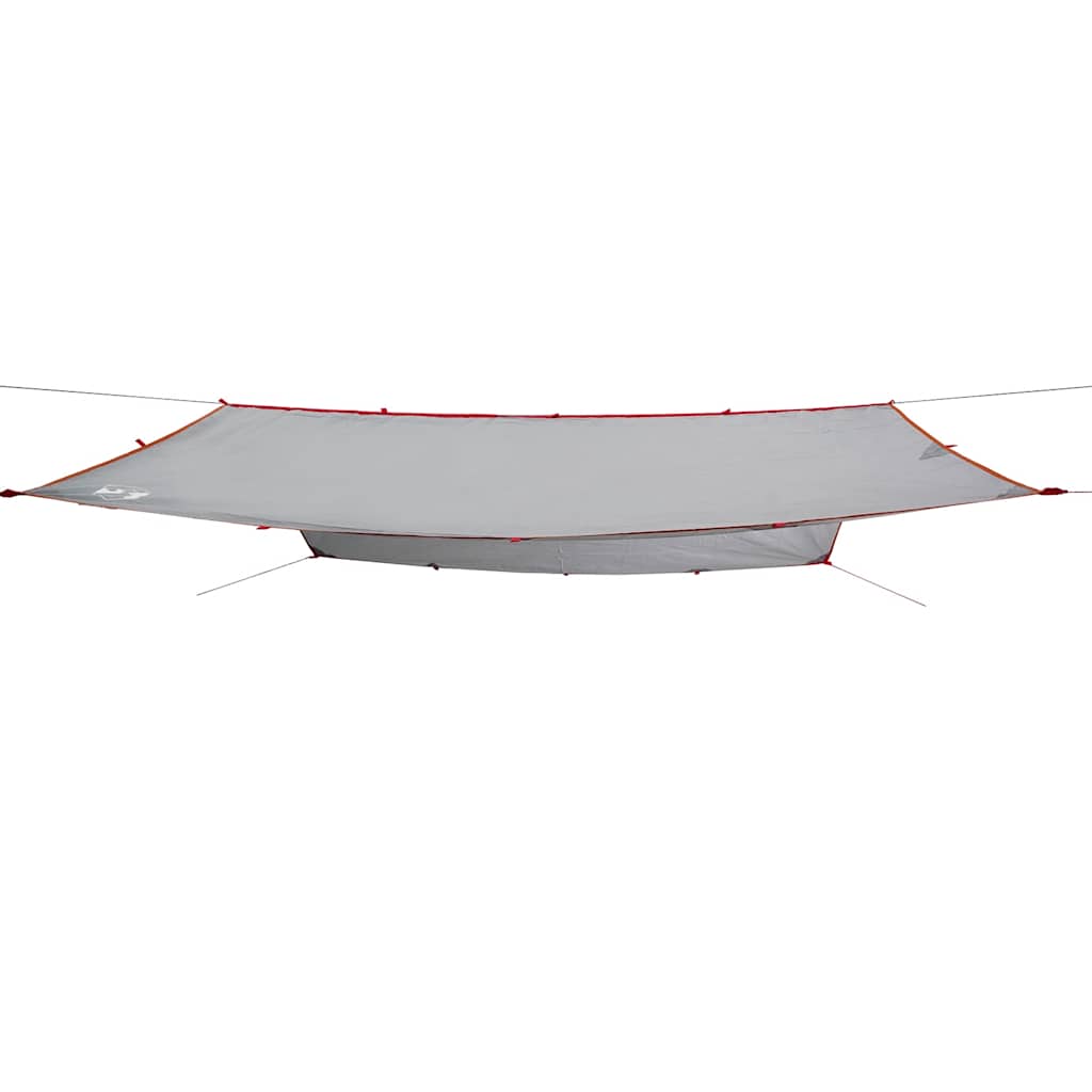 Lona de campismo 360x294 cm impermeável cinzento e laranja