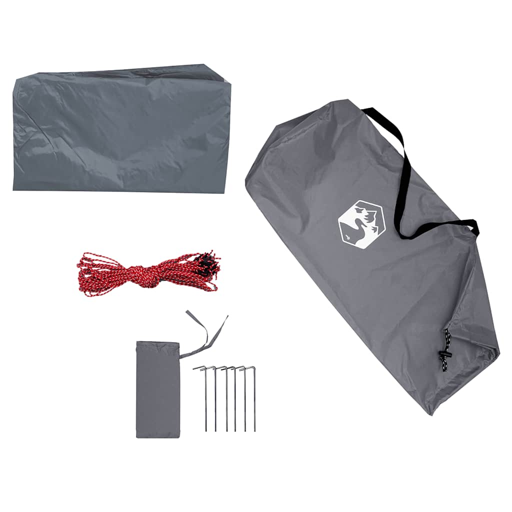 Lona de campismo 500x294 cm impermeável cinzento e laranja