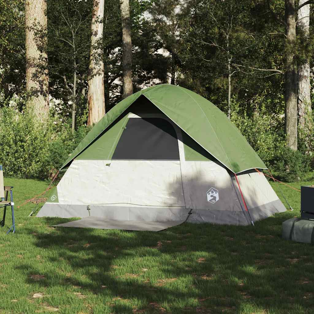 Tenda de campismo cúpula para 2 pessoas impermeável verde