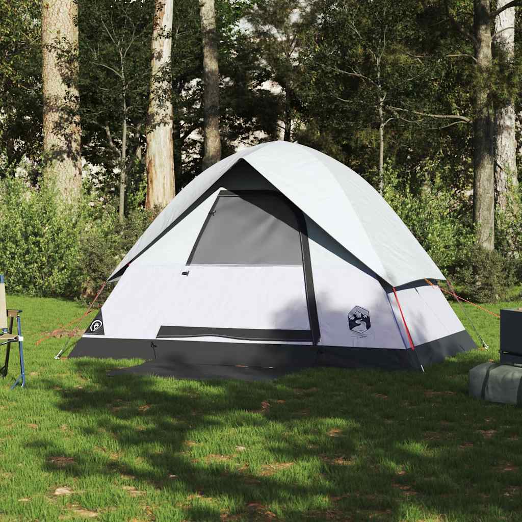 Tenda de campismo cúpula p/ 2 pessoas opaca impermeável branco