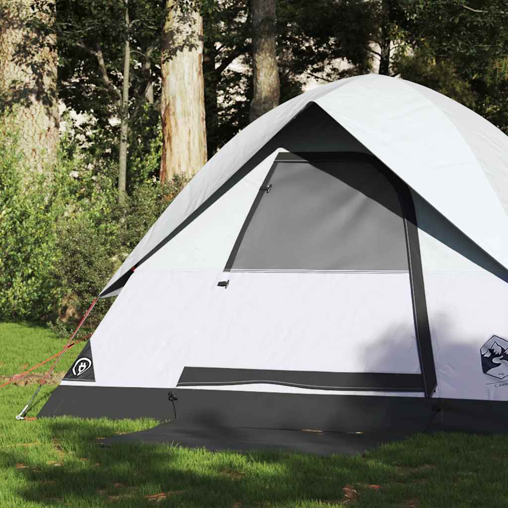 Tenda de campismo cúpula p/ 2 pessoas opaca impermeável branco