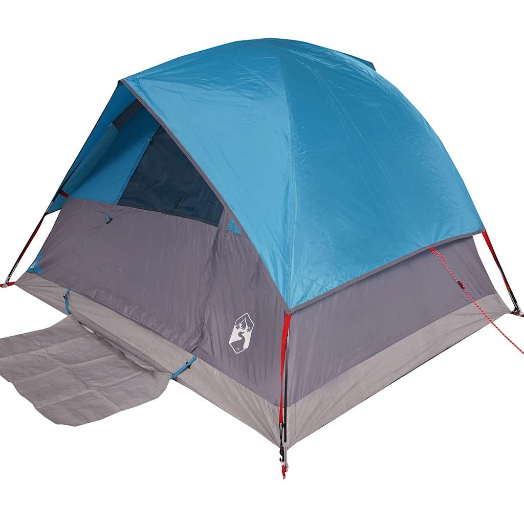 Tenda de campismo cúpula para 3 pessoas impermeável azul