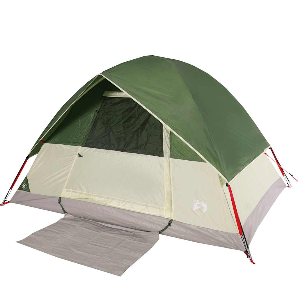 Tenda de campismo cúpula para 4 pessoas impermeável verde