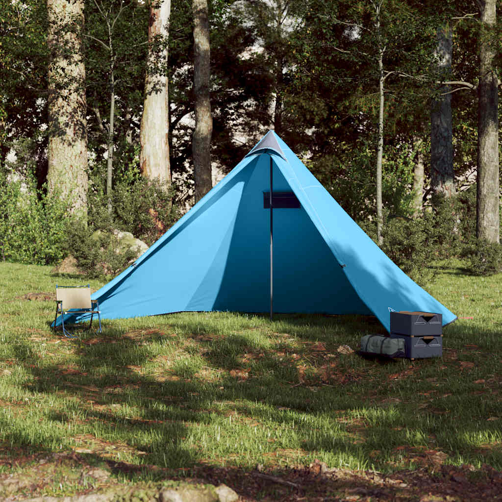 Tenda familiar tipi para 7 pessoas impermeável azul
