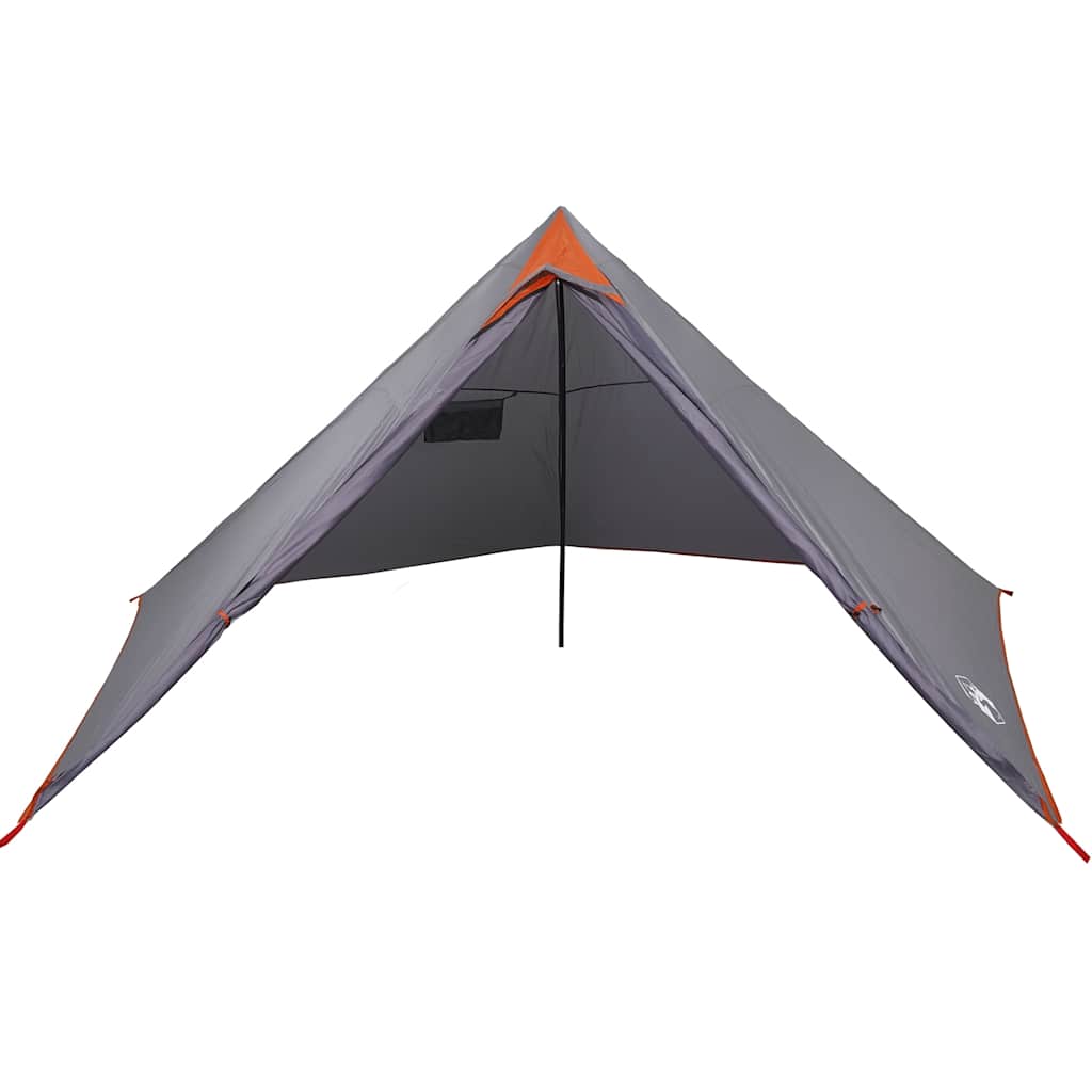 Tenda familiar tipi para 7 pessoas impermeável cinza/laranja