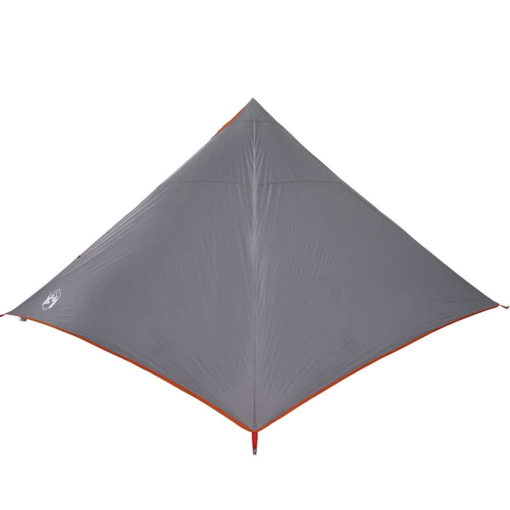 Tenda familiar tipi para 7 pessoas impermeável cinza/laranja
